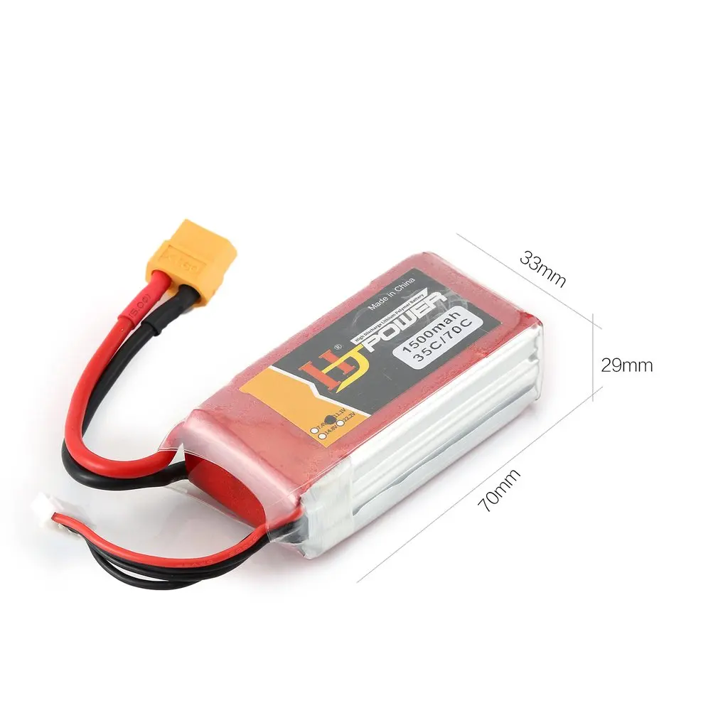 HJ 11,1 V 1500MAH 35C 3S Lipo батарея XT60 вилка перезаряжаемая для RC гоночный Дрон вертолет модель автомобиля лодки