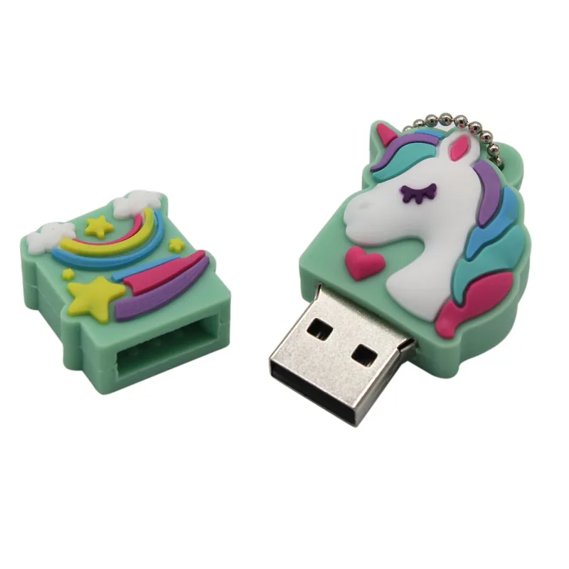 KING SARAS мультфильм 4GBHot air воздушный шар Единорог usb флэш-накопитель usb 2,0 8 ГБ 16 ГБ 32 ГБ 64 Гб флешка, подарок U диск