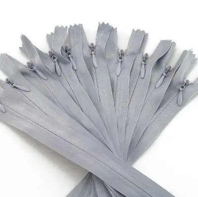 Light grey 10 шт./пакет 65 см 70 см/80 см/100 см 150 см 200CMLong невидимых застежек-молний DIY нейлон катушки молнии для шитья одежды аксессуар - Цвет: Light grey