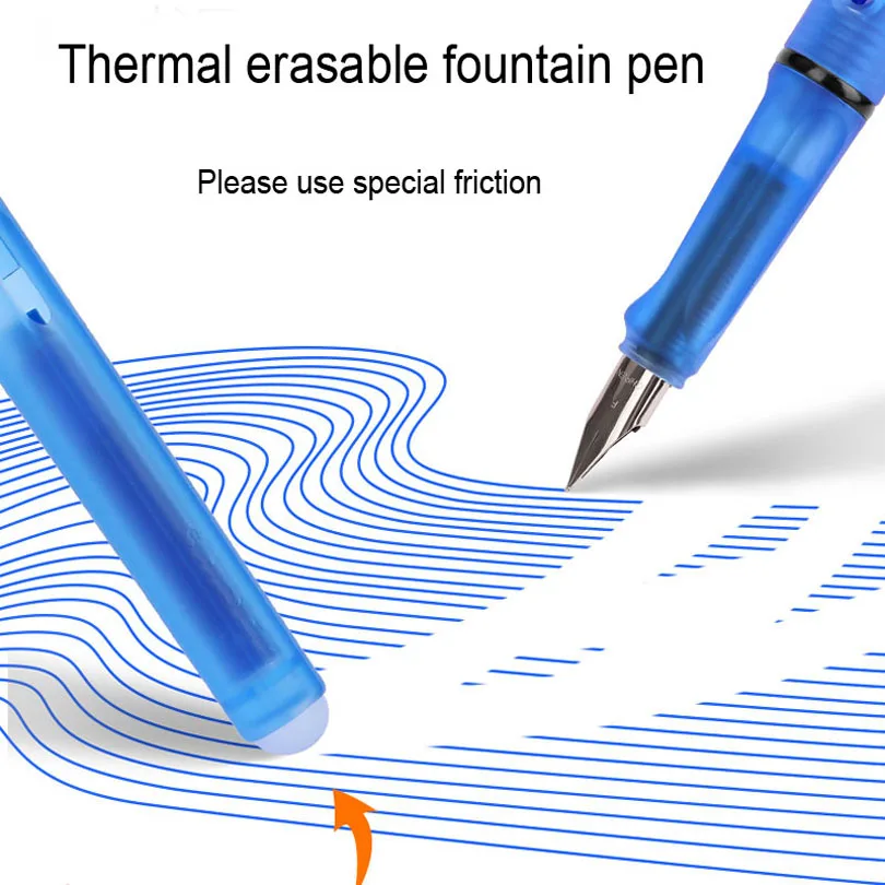 New 2020 Erasable fountain pen With Ink sac Cartridge Gifts Thermal friction Erasable Student Stationery Office Pens Writing tv remote control cover shockproof wave texture great friction anti slip with strap remote control sleeve for tcl rc902n fmr1