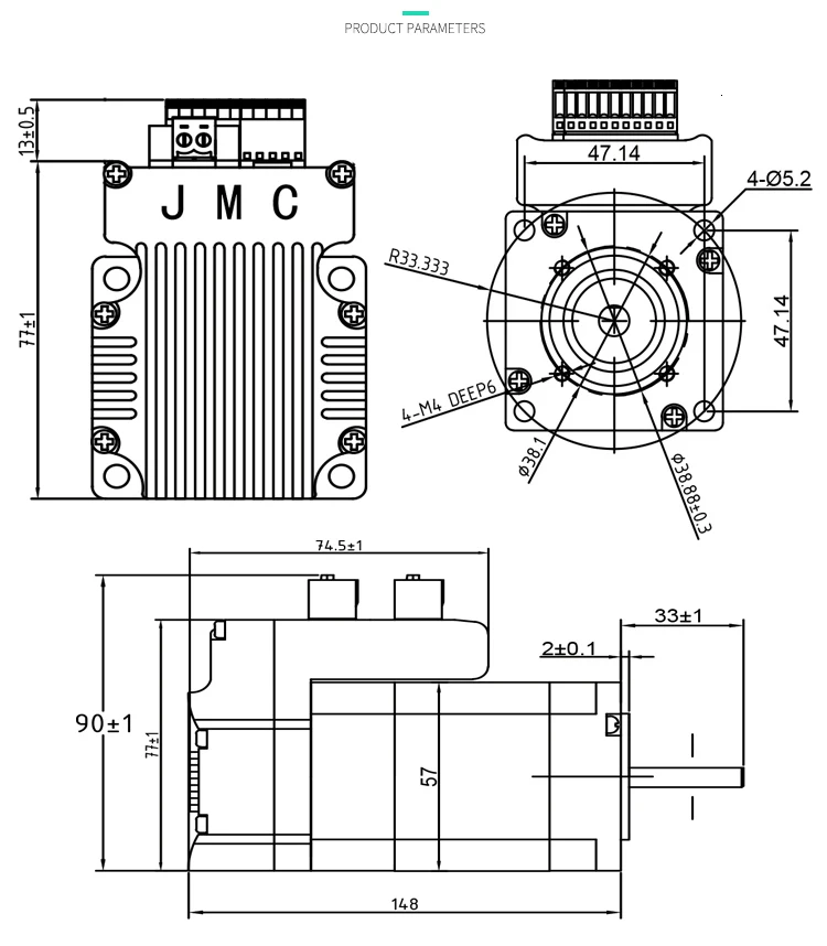 JMC CAN bus 485 связь 57 интегрированный AC сервопривод контроллер 0.6нм крутящий момент 180 Вт iHSV57-30-18-36-RC
