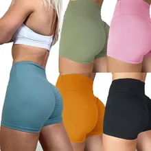 Новые шорты для йоги с высокой талией сексуальные женские для фитнеса спортивные шорты леггинсы для бега фитнеса женские шорты для бега Flex