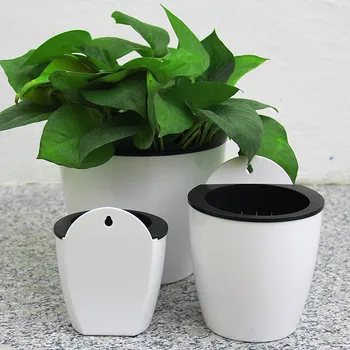

Automatic Water Absorption Lazy Flower Pot Water Culture Hydroponics Wall Hanging Basin Plant Bonsai Storage Holder Basket Pots
