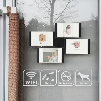 

New Multi-frame White Black DIY Picture Frames Home Decor Transparent Multifunctional Home Tool Photo Frames Set With Nail