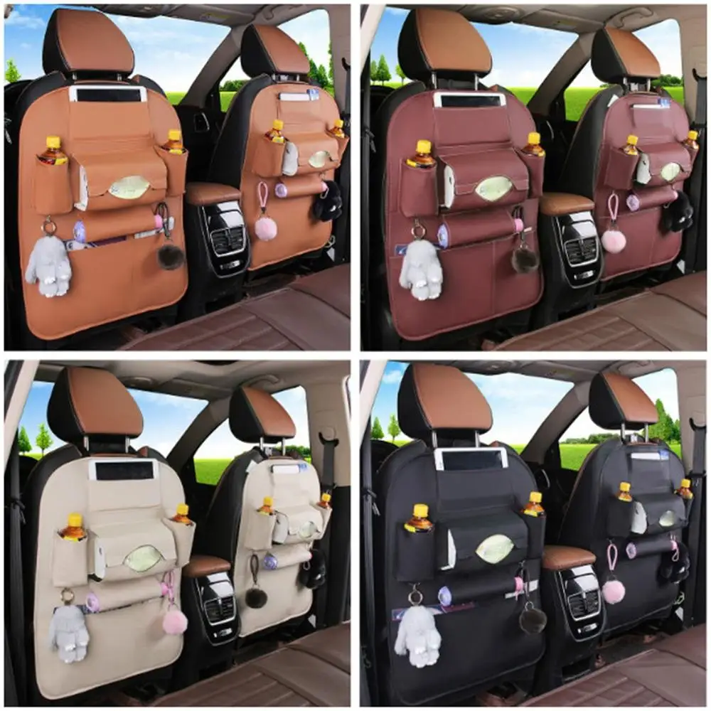 Auto Car Seat Back Bag Organizer Storage iPad Phone Holder Multi-Pocket Hanging