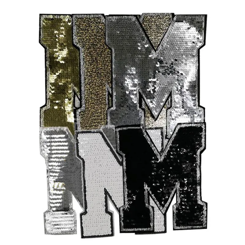 

Fashion Clothes Women Diy Biker Patch Street culture Icon 225mm M Deal with it Sequins Letters patches for clothing Flower Girl