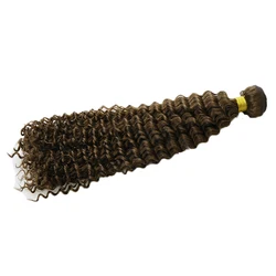 Russian Mongolian Deep Curly 18-24inch 100% Human Hair Weaves Double Drawn Virgin Human Hair