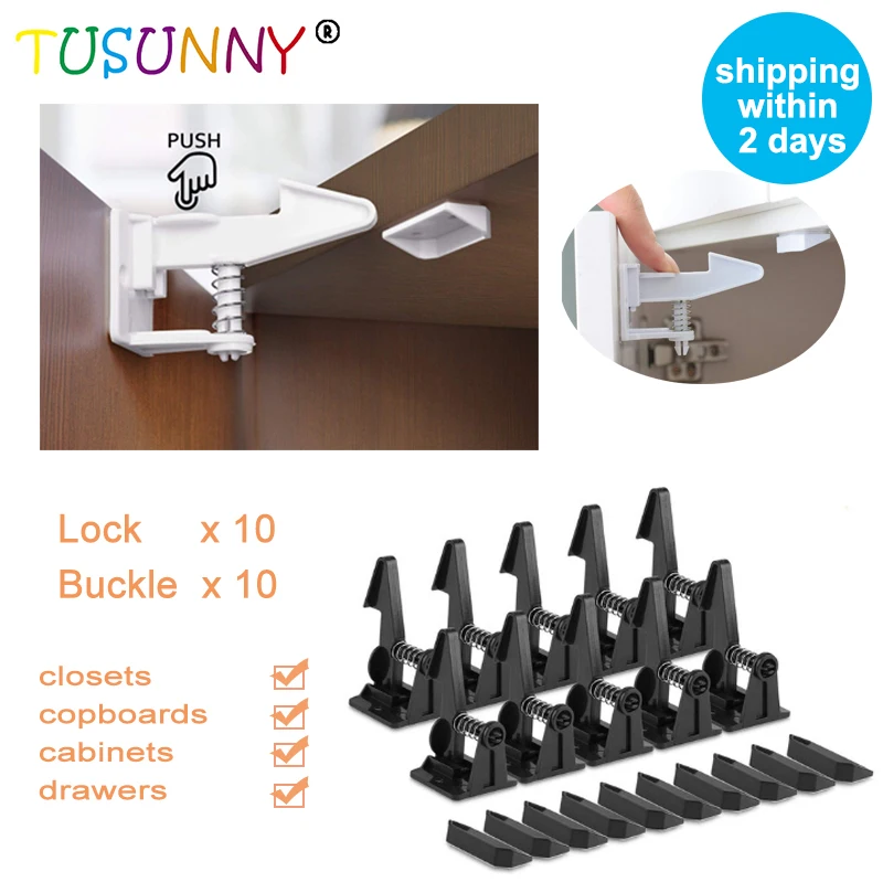 TUSUNNY 10/20 Pcs child protection Baby Security Cabinet Door Lock For Kids Safety baby