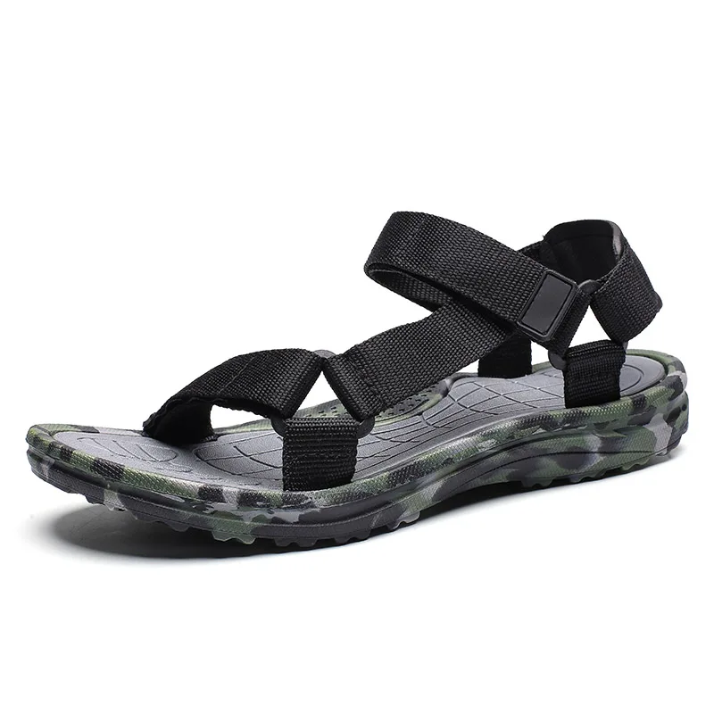 Летние мужские сандалии-гладиаторы; пляжная обувь; мужские камуфляжные шлепанцы; спортивные шлепанцы; Sandalia Masculina Zapatos De Hombre