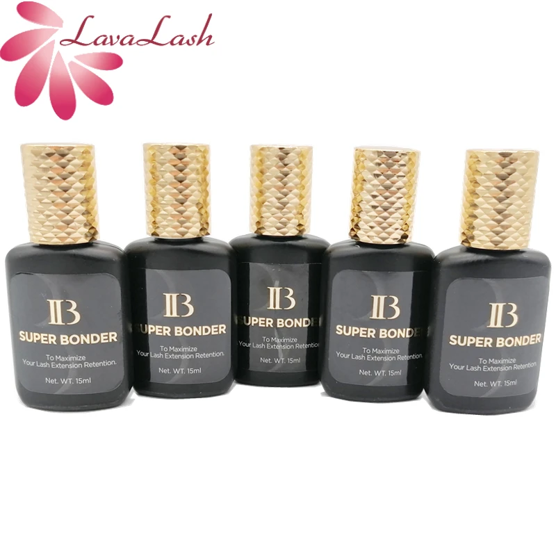 5 Bottles IB Super Bonder Eyelash Extension Glue 15ml IB Primer Professional Clear False Lash Adhesive Makeup Tools Wholesale