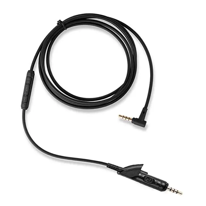 Câble Audio Bose QC15 Avec Microphone - Noir, Neuf Emballage Ouvert