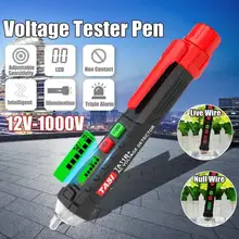 Бесконтактный детектор напряжения переменного/постоянного тока тестер 12-1000 в стиль ручка напряжения ЖК-дисплей самотестирование детектор сигнализации C5P2