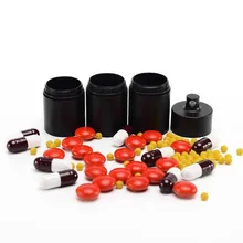 Алюминиевый сплав аварийный портативный водонепроницаемый мульти сетка Pill Box Мини Путешествия хранения Открытый уплотнение с кольцом для ключей SS
