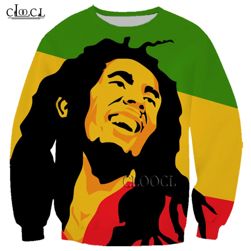 Свитшот HX Singer Reggae Creator Bob Marley с 3D принтом для мужчин и женщин модные повседневные