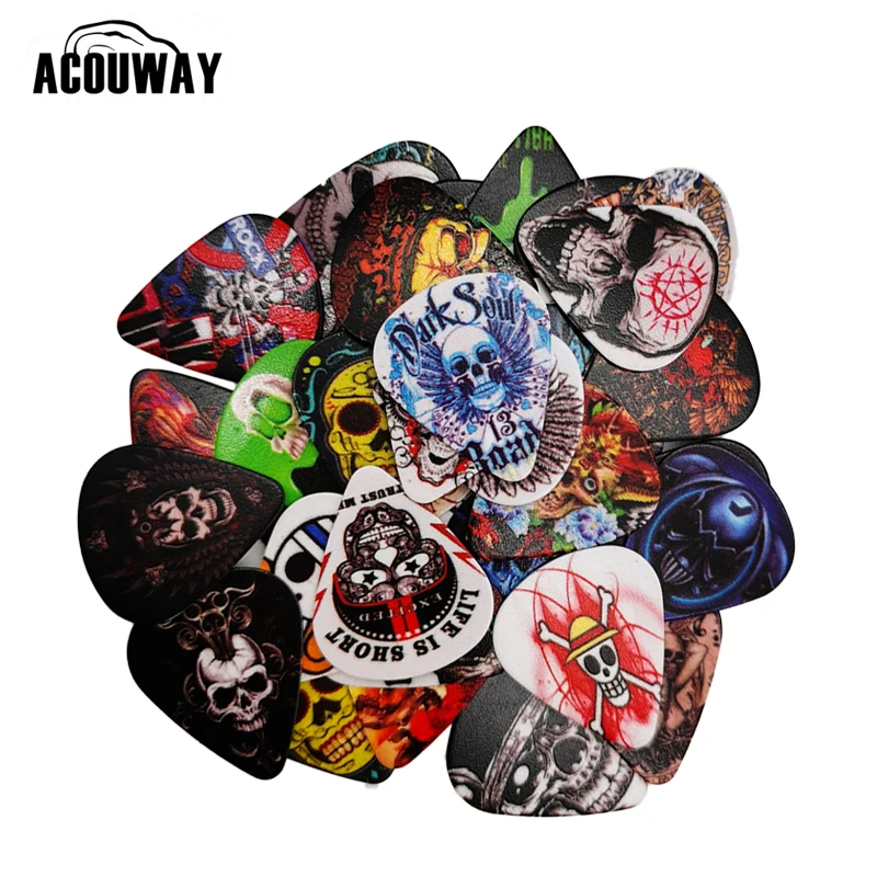 

50 Pieces ABS Electric Guitar Picks Acoustic Music Pick Mediator Thickness 0.46 /0.71/0.96MM
