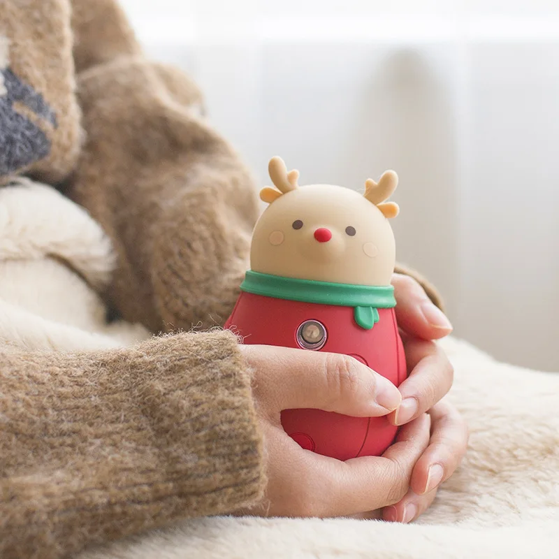 

New Cartoon Winter Mini Hand Warmer Portable USB Power Bank 3 in 1 Hand Warmer Bank Double Sided Quick Heating Winter Gift