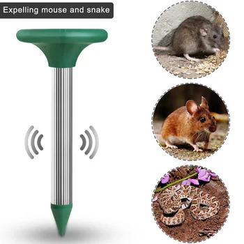 

2pcs Solar Powered Rat Mouse Repeller Birds Balcony Mole Snake Ultrasonic Wave