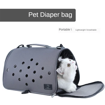 

E-FOUR Car Airline Approved Pet Carrier Expandable Cat Carrier with Fleece Pad for Cats for Pets Portable Car Seat-Belt Fixture
