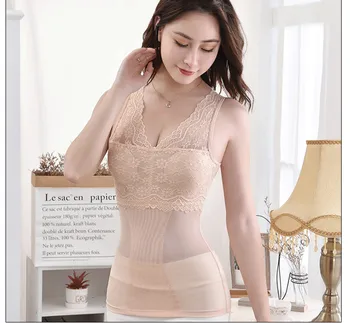 

sexy underwear seamless women's vest abdomen slimming thin section breathable lace slimming body corset bras for women