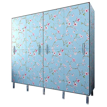 

Wardrobe simple cloth wardrobe open door steel pipe thick steel frame assembly folding full hanging simple fabric storage