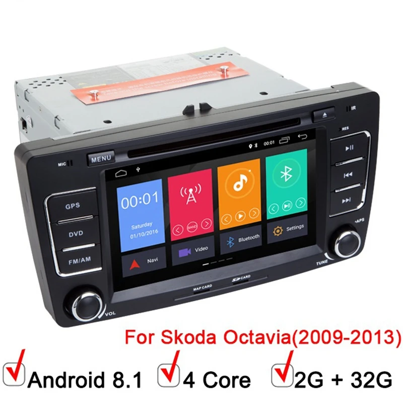 Ips DSP Авторадио 2 Din Android 9,0 автомобильный dvd-плеер для Skoda Octavia 2 3 a 5 A5 Yeti 2009-2013 gps навигация Мультимедиа Стерео