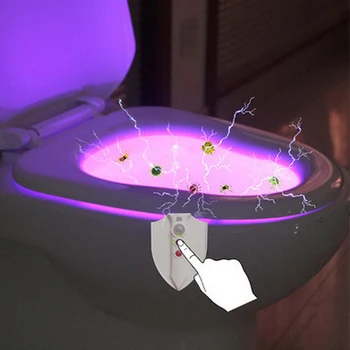 

LED Toilet Seat Night Sensor WC Light 8 Colors Changeable Lamp AAA Battery Powered Backlight For Toilet Bowl Child