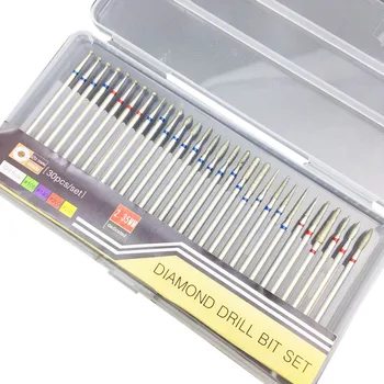

30Pc Diamond Nail Drill Bit Set Milling Cutter Rotary Burr Cutter Clean Files For Electric Manicure Machine Accessory Section B