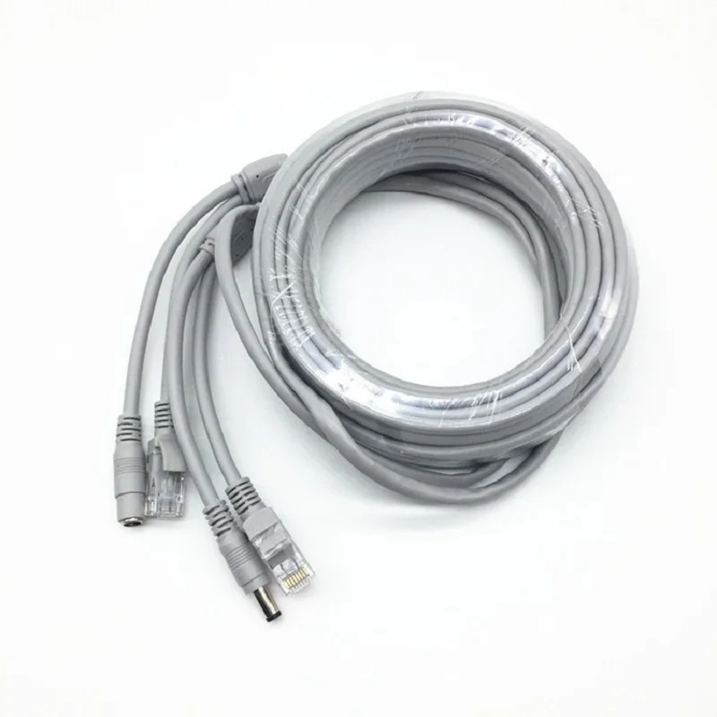 RJ45 Ethernet CCTV кабель Cat5e DC мощность Cat5 Интернет сети LAN кабель ПК компьютер для POE ip-камеры системы Concatenon