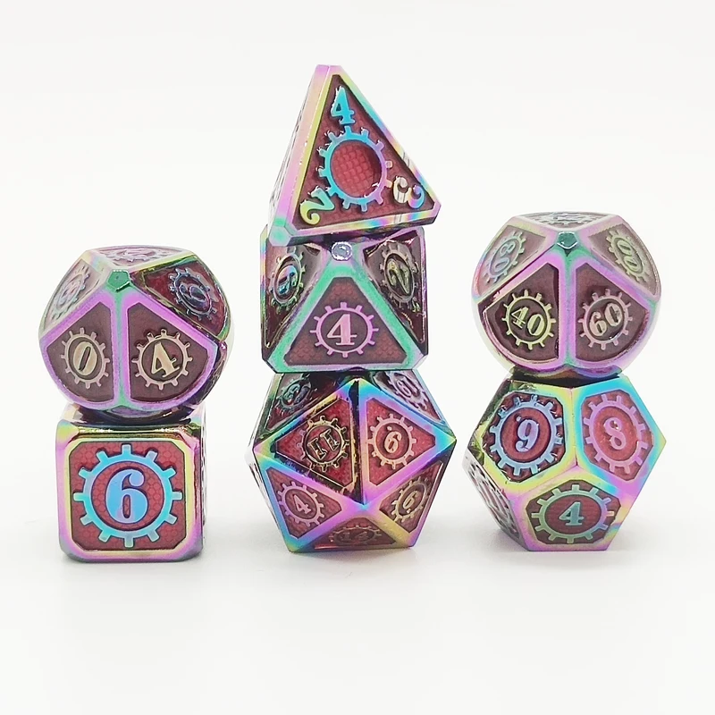 MEHAO игральные кости DND металлические rpg набор многогранные подземелья и дракон