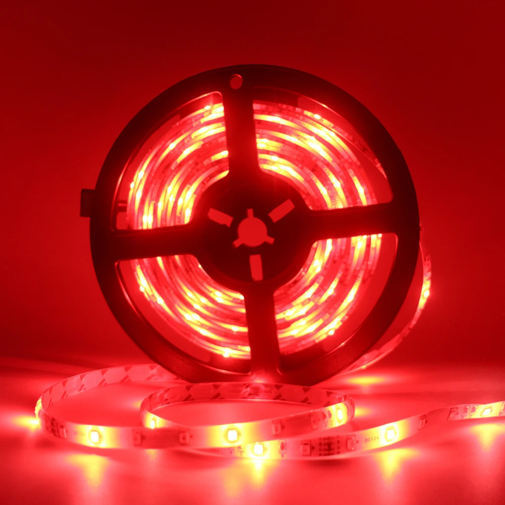 5 м 12V /24V 3528 300SMD гибкий Светодиодные ленты светильник RGB Strobe Flash Одноцветный белый