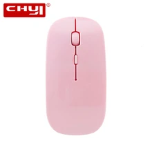 CHYI 2,4G беспроводная мышь USB оптическая компьютерная мышь Ультра тонкая ноутбук офисная Розовая белая синяя черная мышь для Macbook ПК ноутбука