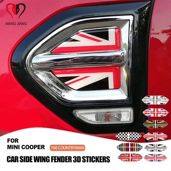 

Union Jack Car Side Plate Fender Stickers Section Decoration for Mini Cooper F60 F 60 Countryman one Decal Cover Accessories