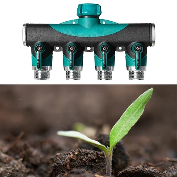 

4 Way Tap Connector Garden Manifold Hose Pipe Water Faucet Splitter Adapter Horticulture Irrigation Faucet Garden Supplies