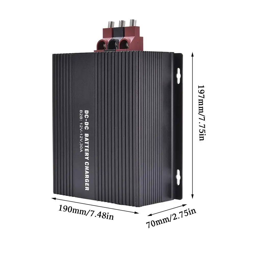 12V/30A DC to DC Charger with Blue-tooth Automatic Smart Battery Chargers for lithium battery lead-acid gel open battery
