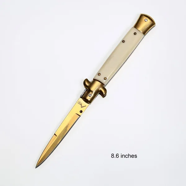 Итальянский 13 дюймов версия AKC Крестный отец стилет портативный складной нож черный/красный деревянная ручка Открытый Охота карманные ножи - Цвет: A2