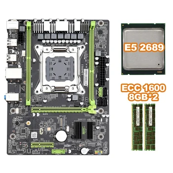 

X79 M2 3.0 LGA2011 Motherboard Support NVME M.2 SSD SATA3.0 SATA2.0 USB3.0 with E5 2689 CPU 2x8G 1600 ECC Memory