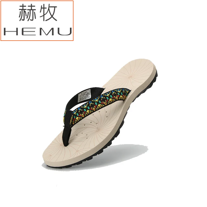 

Women's Flip-flops Jacquard Webbing Flip-flops Anti-slip Eva Summer Sandals