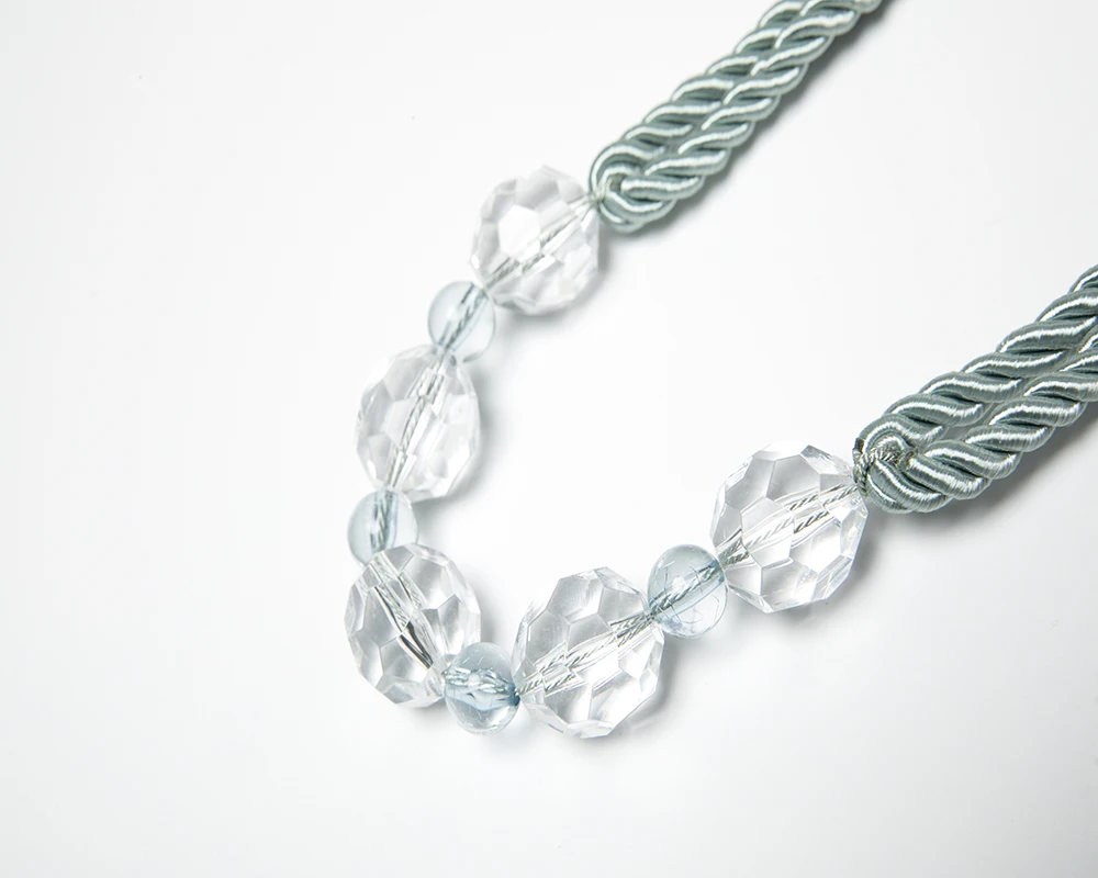 Description Picture 5 of item1Pc Modern Simple Curtain Bandage Korean Style Crystal beads Tiebacks for Curtains with Magnet Curtain Decorative Accessories