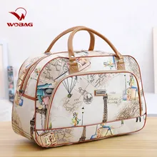 WOBAG новые женские дорожные сумки модные из искусственной кожи большой емкости Водонепроницаемые с принтом багажные сумки мужские повседневные дорожные сумки