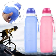 Складные силиконовые бутылки для воды объемом 600 мл, спортивные принадлежности, портативная бутылка для воды для детей и взрослых, Изолированная бутылка для воды для езды на открытом воздухе
