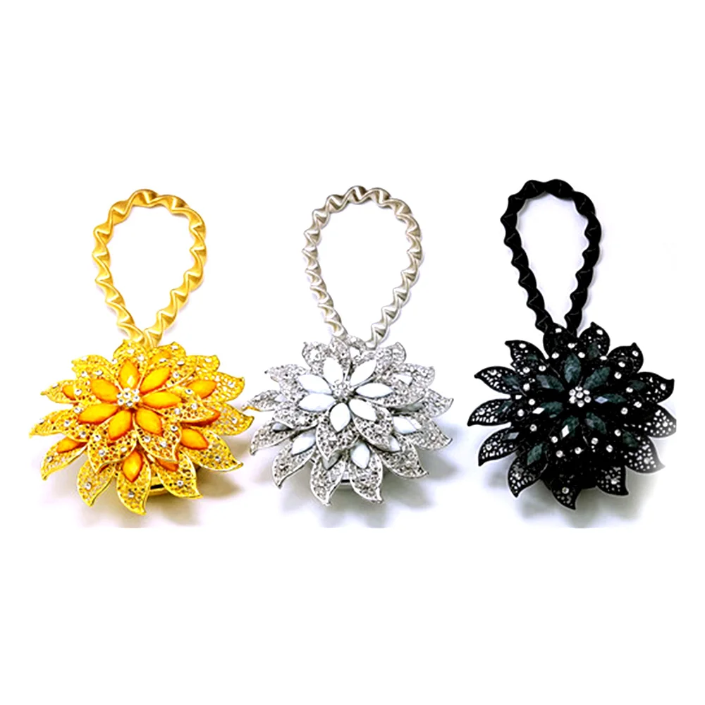 

Magnetic Curtain Buckle Flower Stretchable Spring Magnetic Curtain Clip Curtain Holder Rhinestone Curtain Creative Strap Flower