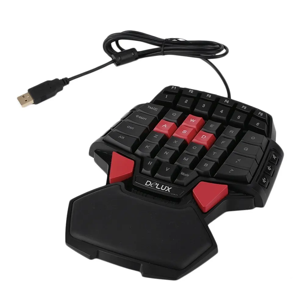 

Delux gaming mini keyboard T9 Pro/t9 plus mechanical wired Professional keyboard 7 Color Backlit Single Hand Ergonomic Keypad