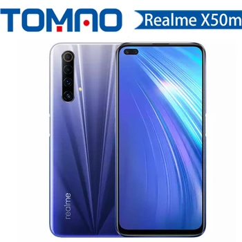 

Realme X50m 5G Cellphone 6.57" 6GB 8GB RAM 128GB ROM Snapdragon 765G Octa Core 48MP Quad Camera 4200mAh Andorid 10 120Hz NFC