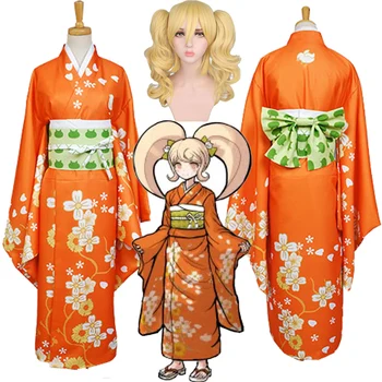 Super Danganronpa 2-disfraces de Cosplay para mujeres y niñas, Hiyoko Saionji, traje de Kimono, Halloween y Carnaval
