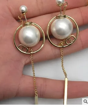 

2pairs/lots fashion crystal diamond 925 silver tassels lady's earings up-market gift free shipping 45n