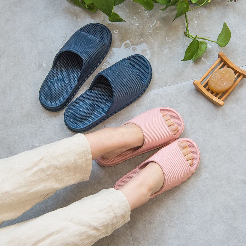 UTUNE Non-slip Massage Slippers Women EVA Indoor Slippers Light Couple House Bath Shoes Man Waterproof Sandals Slides Bathroom 6