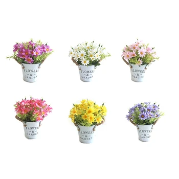 

Simulated Hydrangea Pot Flower Pot Planter Container Flowerpot Fake Bonsai Desktop Ornament Decoration
