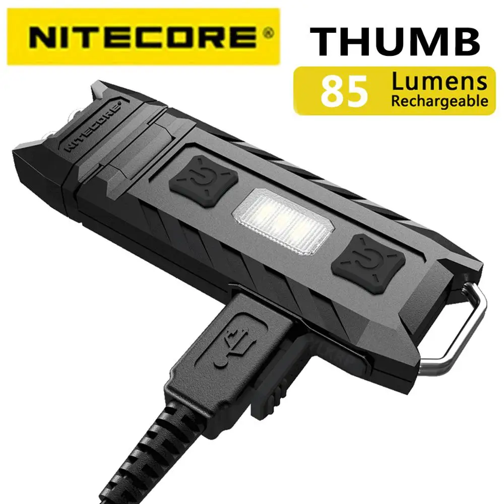 100% Оригинальный Компактный переносной светильник NITECORE THUMB с поворотом на 120