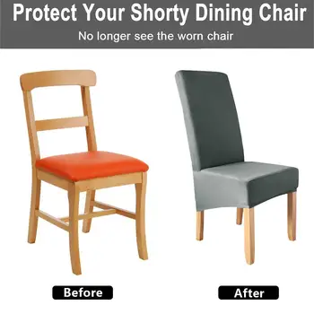 

Stretch Chair Cover Large Oversized Milk Silk Polyester Furniture Protector For Dining Room Home Decoration Elastic Chair Cover