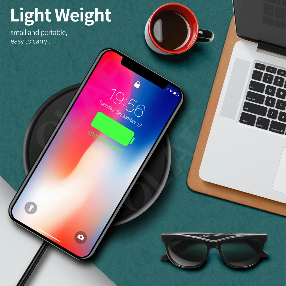 Олаф Беспроводное зарядное устройство приемник для iPhone Xs Max X 8 Plus 10 Вт Быстрая зарядка для samsung Note 9 S10 Plus Qi Беспроводное зарядное устройство